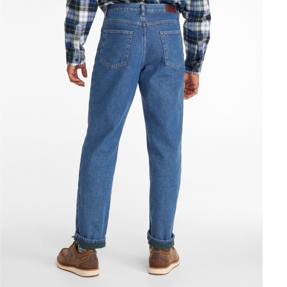 L.L Bean Men's Double Jeans, Classic Fit, Fleece-Lined - Picture 5 of 10